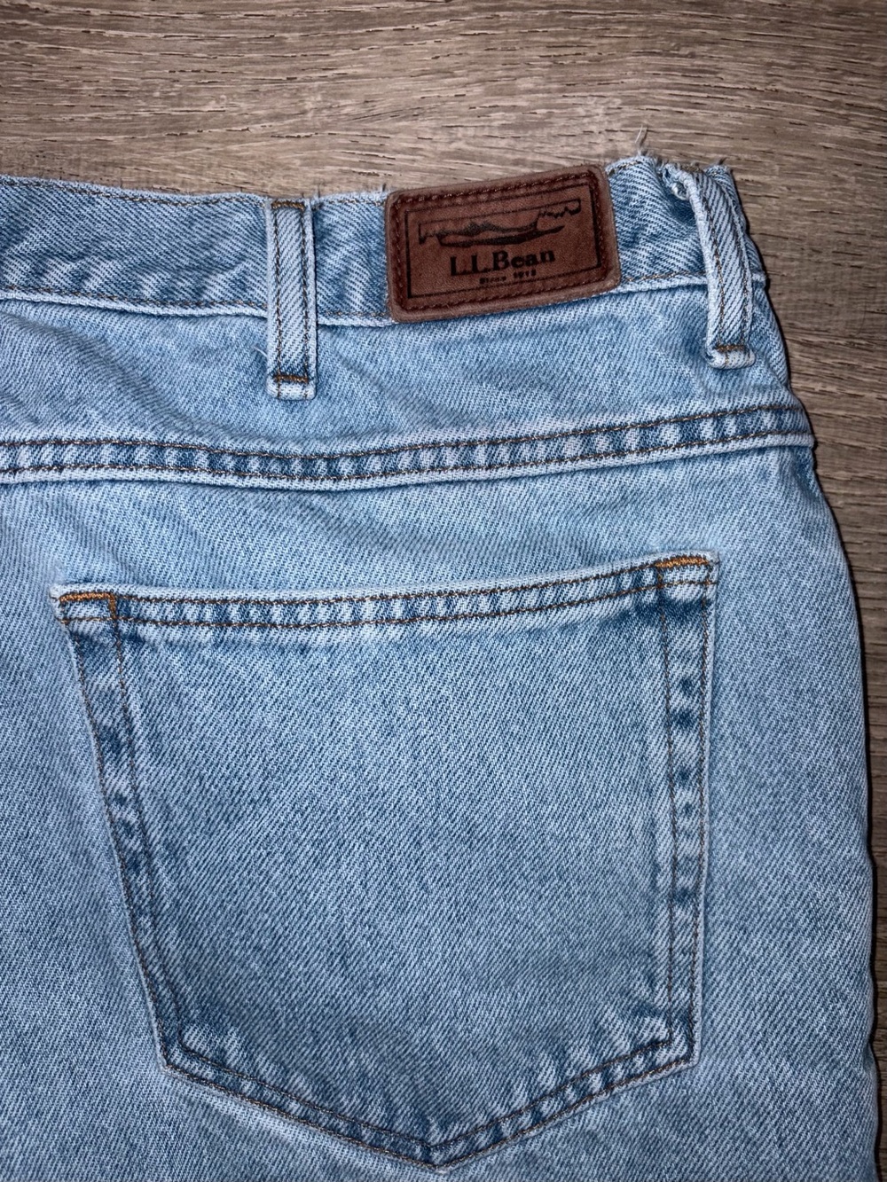 L.L. Bean Light Wash Blue Mom Jean Straight-Leg Jeans